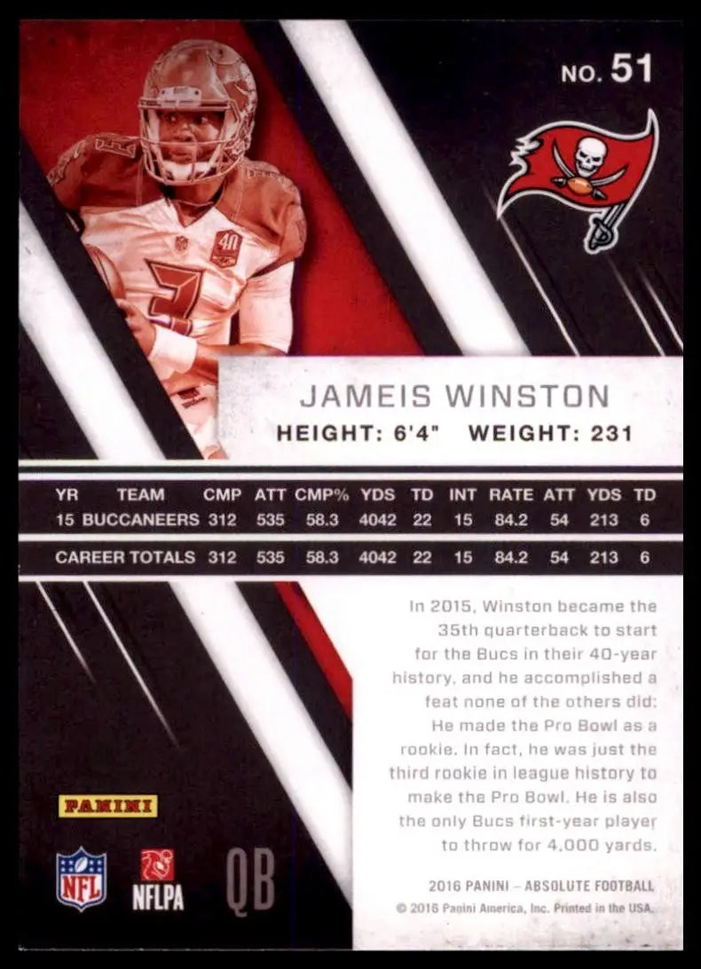 2016 Panini Absolute - Jameis Winston #51 - Football Card Single