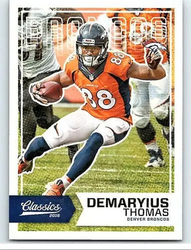 Original gloss Panini Classics Demaryius Thomas football card featuring Broncos team