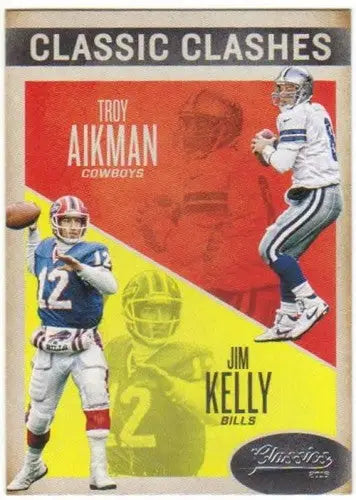 2016 Panini Classics Classic Clashes #4 Jim Kelly/Troy Aikman NM-MT ID:8920 - Football Card Single