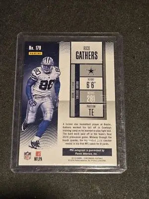 2016 Panini Contenders #179 Rico Gathers - Football Card Single