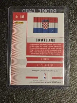 2016 Panini Contenders Draft Picks #190 Dragan Bender Autographs - Basketball Card Single