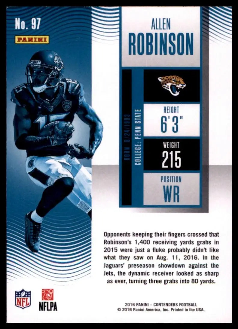 2016 Panini Contenders - Season Ticket Allen Robinson #97 - Football Card Single