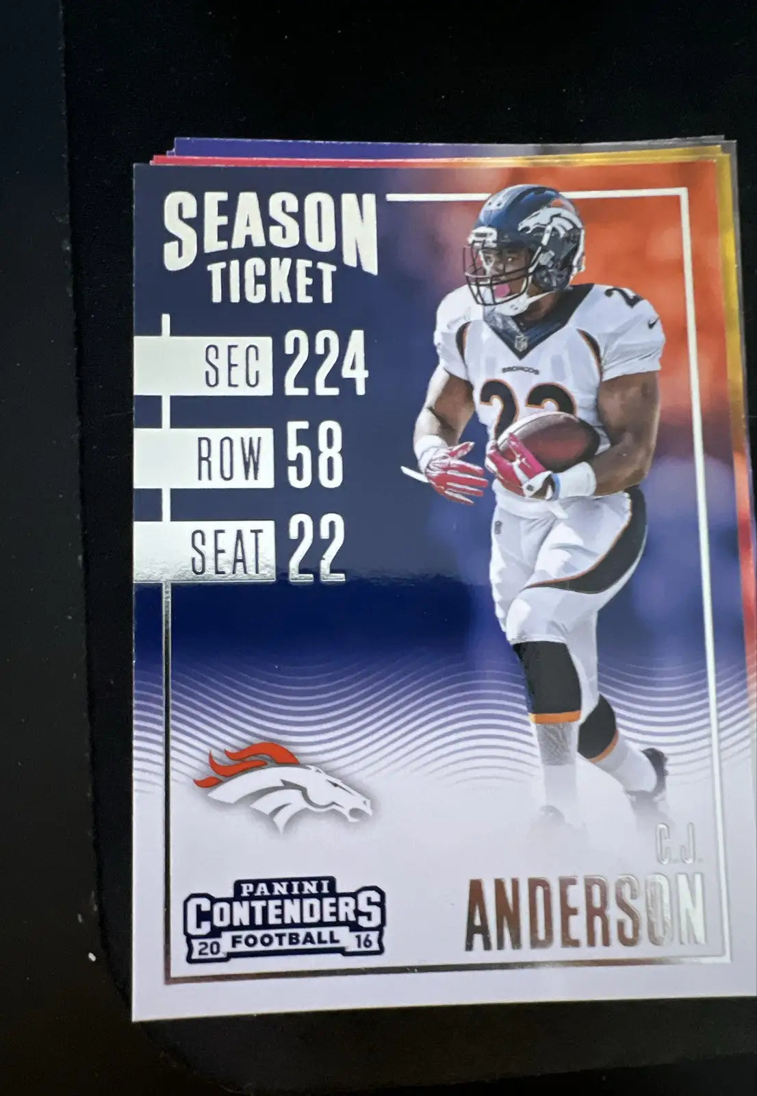 2016 Panini Contenders - Season Ticket C.J. Anderson #65