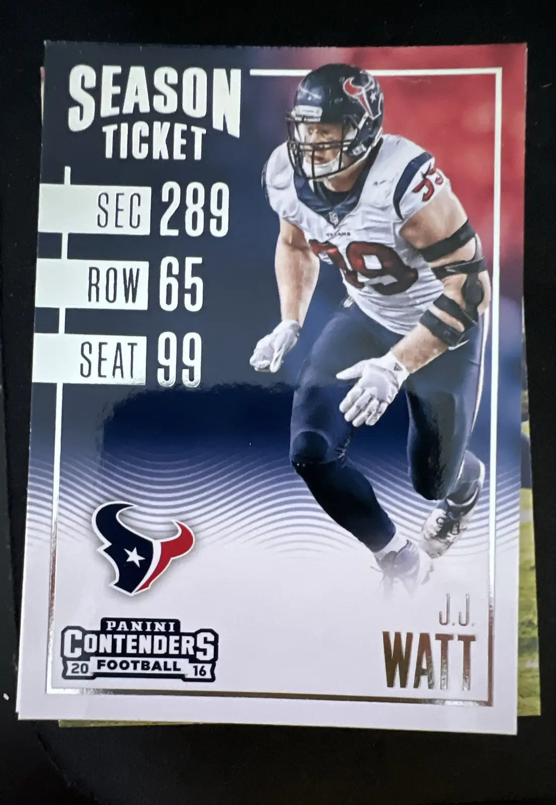 2016 Panini Contenders - Season Ticket J.J. Watt #91