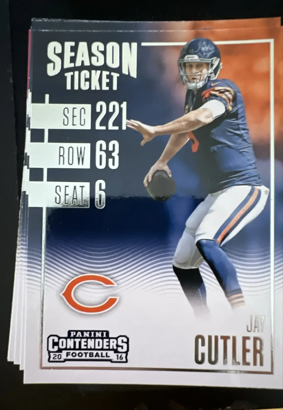 2016 Panini Contenders - Season Ticket Jay Cutler #26