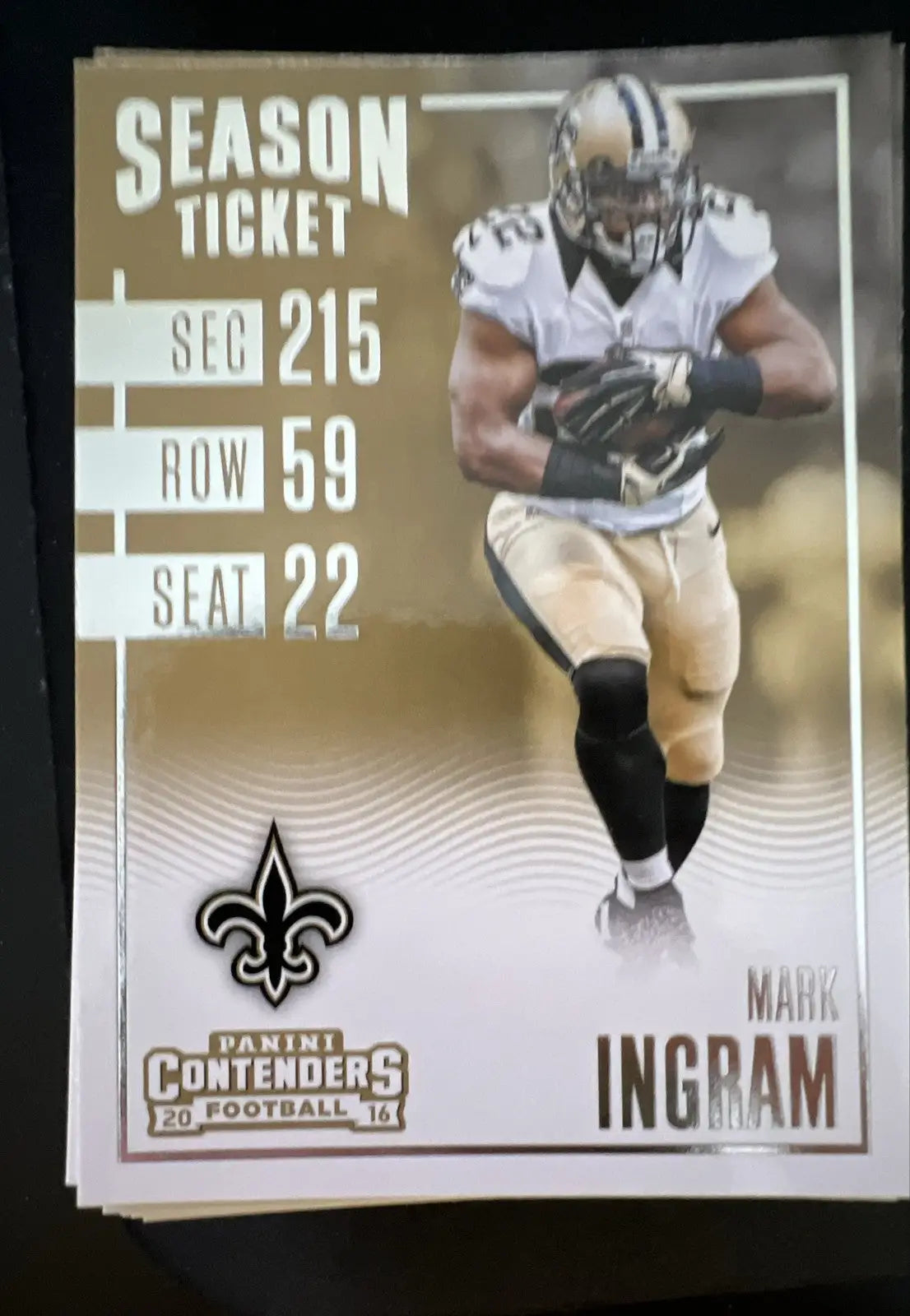 2016 Panini Contenders - Season Ticket Mark Ingram #47