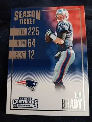 2016 Panini Contenders - Season Ticket Tom Brady #58. Patriots. EX-NRMT - Football Card Single