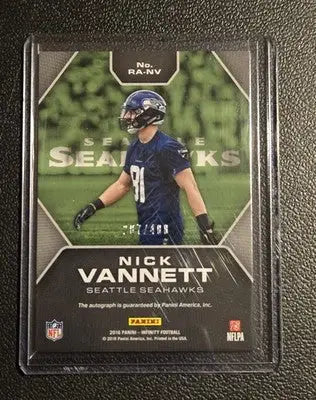 2016 Panini Infinity #RA-NV Nick Vannett Rookie Autographs #/488 - Football Card Single