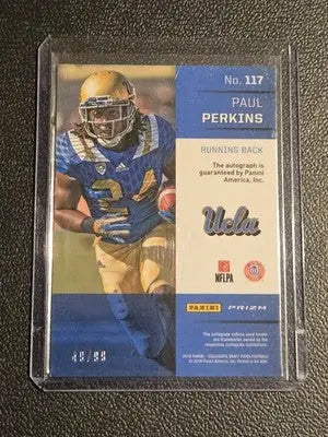 2016 Panini Prizm Collegiate Draft Picks Paul Perkins Autographs Purple #/99 - Football Card Single