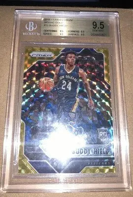 2016 Panini Prizm Mosaic Buddy Hield Gold ROOKIE BGS 9.5 GEM MINT #10/10 - Basketball Card Single