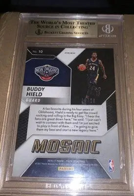 2016 Panini Prizm Mosaic Buddy Hield Gold ROOKIE BGS 9.5 GEM MINT #10/10 - Basketball Card Single