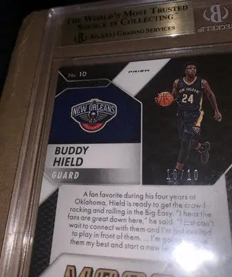 2016 Panini Prizm Mosaic Buddy Hield Gold ROOKIE BGS 9.5 GEM MINT #10/10 - Basketball Card Single