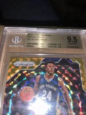 2016 Panini Prizm Mosaic Buddy Hield Gold ROOKIE BGS 9.5 GEM MINT #10/10 - Basketball Card Single