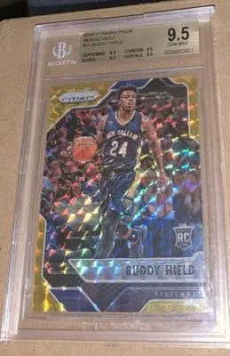2016 Panini Prizm Mosaic Buddy Hield Gold ROOKIE BGS 9.5 GEM MINT #10/10 - Basketball Card Single