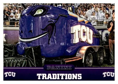 Original gloss of Panini TCU Horned Frogs 2016 Traditions vehicle featuring the TCU mascot