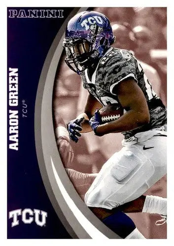Original gloss football trading card Panini TCU Horned Frogs Aaron Green 2016