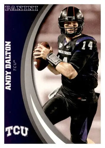 Original gloss of Andy Dalton football card from 2016 Panini TCU Horned Frogs