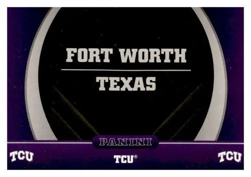 Original gloss Panini TCU Horned Frogs Panini card featuring Simply Sandoval