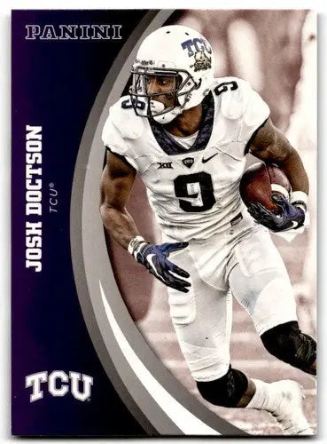 Original gloss football trading card featuring TCU Horned Frogs Josh Doctson from Panini TCU Horned collection