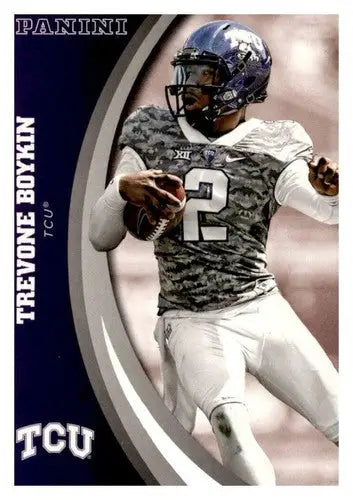Original gloss Trevone Boykin football card from Panini TCU Horned Frogs collection