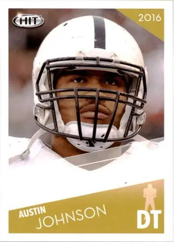 Original gloss Football trading card featuring Sage Hit Austin Johnson NM-MT