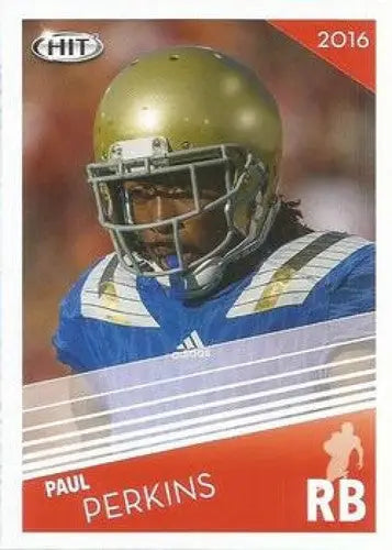 Original gloss Football trading card Sage Hit Paul Perkins 2016 NM-MT RB ID 4628