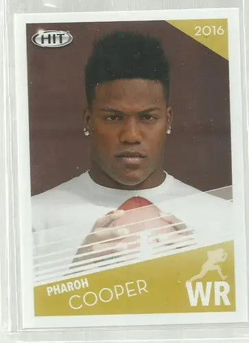 Sage Hit Pharoh Cooper football card with original gloss from 2016 SAGE Hit collection