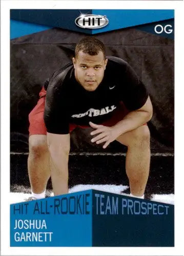 Original gloss football trading card featuring Joshua Garnett from Sage Hit 2016 series
