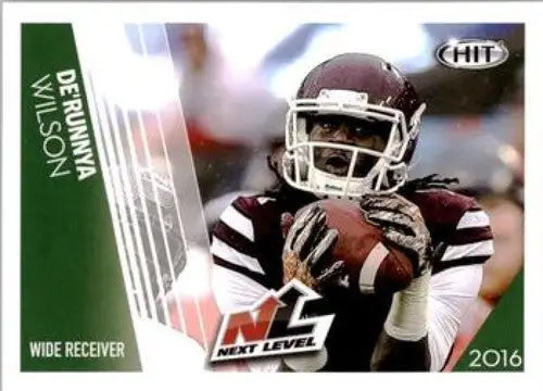 Sage Hit original gloss football trading card of De’runnya Wilson from 2016 SAGE Hit series