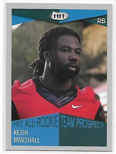 2016 SAGE Hit Gray Keith Marshall football card in mint condition