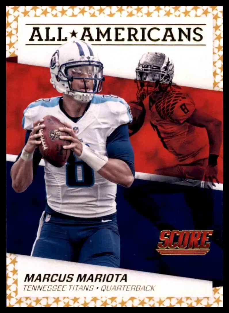 2016 Score All Americans Marcus Mariota #1 Gold Tennessee Titans Football Card - Football Card Single