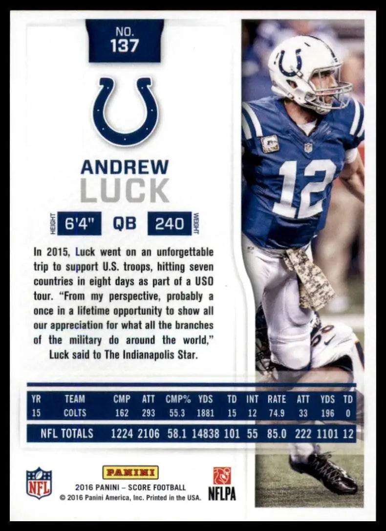 2016 Score - Andrew Luck #137