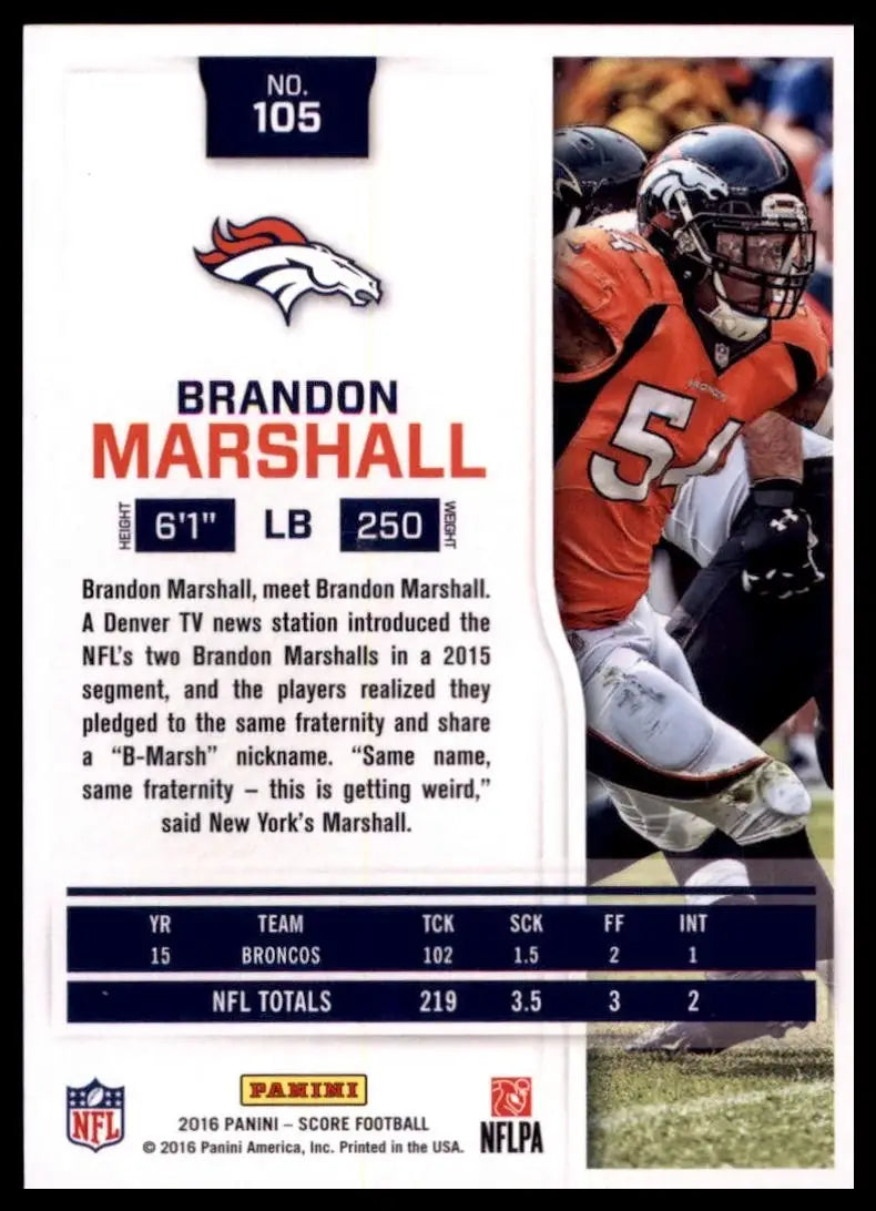2016 Score - Brandon Marshall #105