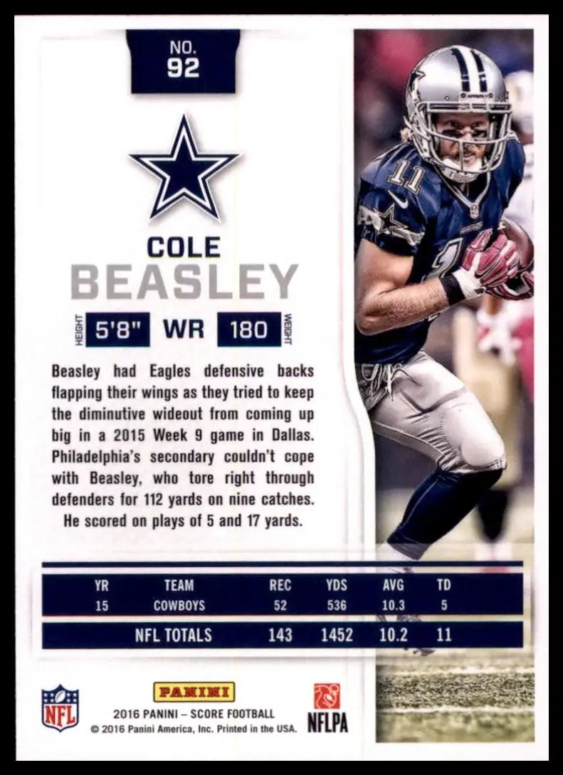 2016 Score - Cole Beasley #92