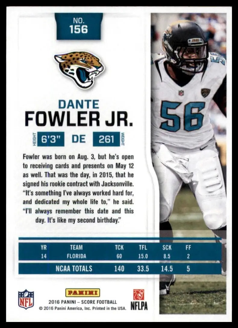2016 Score - Dante Fowler Jr. #156