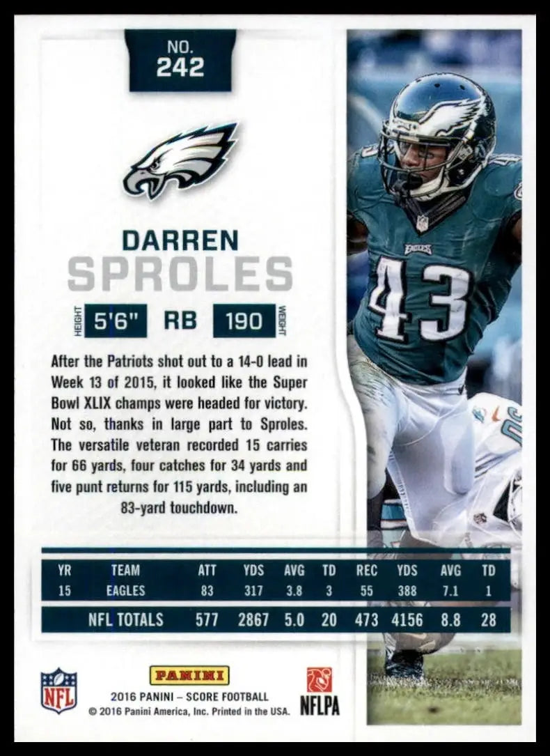 2016 Score - Darren Sproles #242