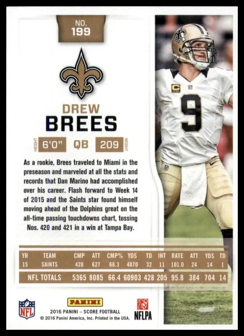 2016 Score - Drew Brees #199