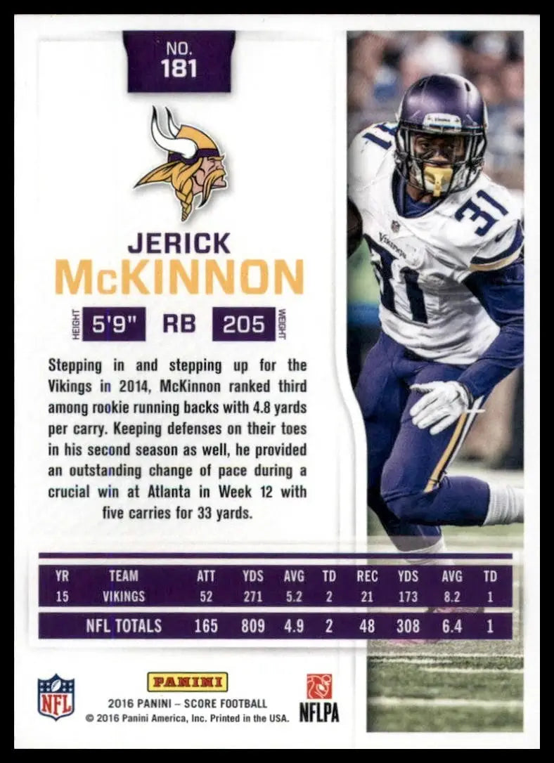 2016 Score - Jerick McKinnon #181