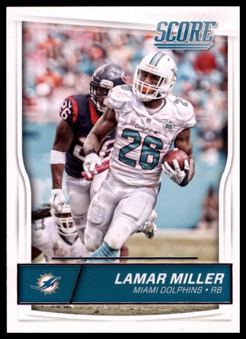 2016 Score Lamar Miller #170 Miami Dolphins Football Card NFL Sports - Football Card Single