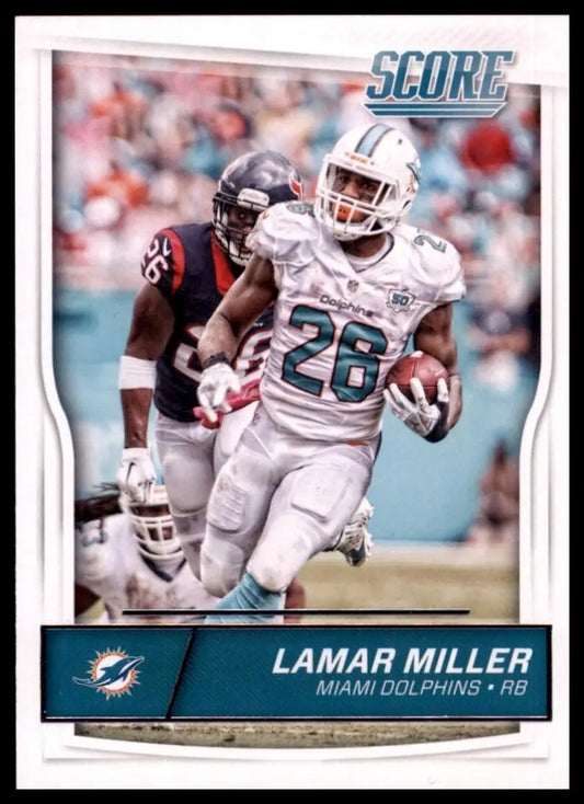 2016 Score Lamar Miller #170 Miami Dolphins Football Card NFL Sports - Football Card Single