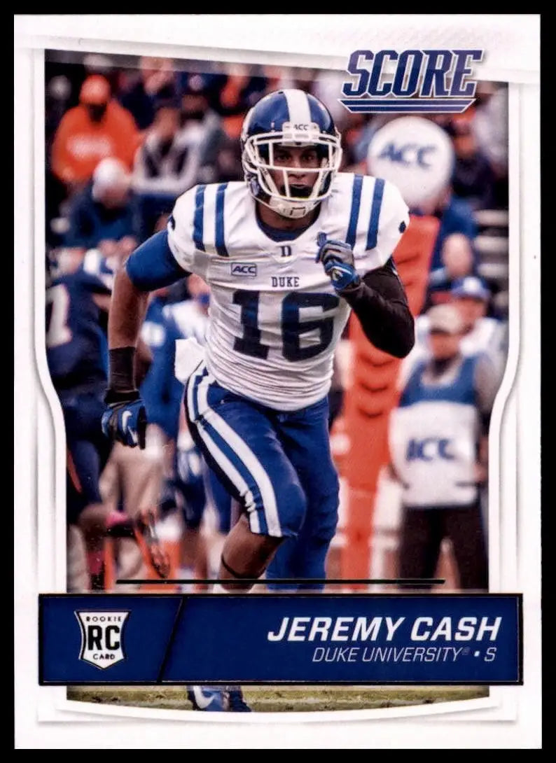 2016 Score Rookies Jeremy Cash #421 Duke Blue Devils Football Card NFL Sports - Football Card Single