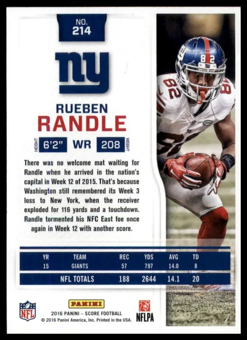 2016 Score - Rueben Randle #214