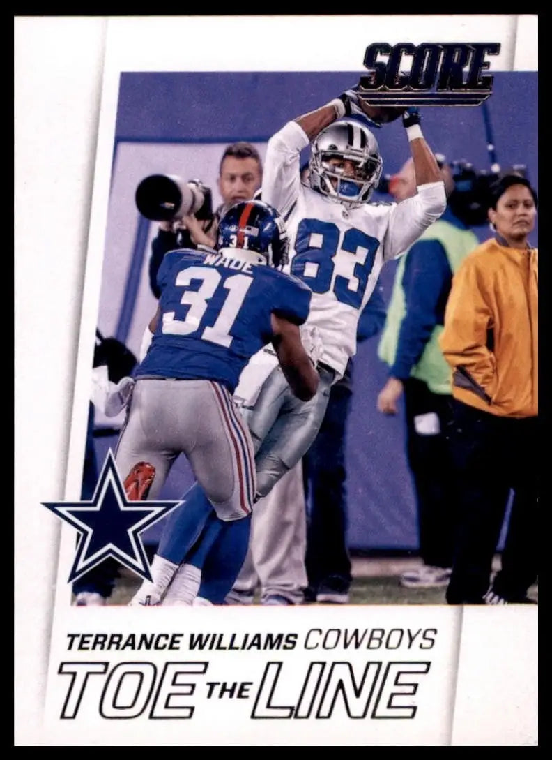 2016 Score Toe the Line Terrance Williams #14 Dallas Cowboys Football Card NFL - Football Card Single