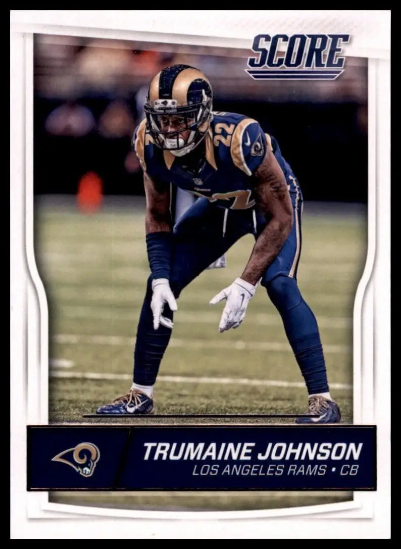 2016 Score Trumaine Johnson #301 Los Angeles Rams Football Card NFL Sports - Football Card Single