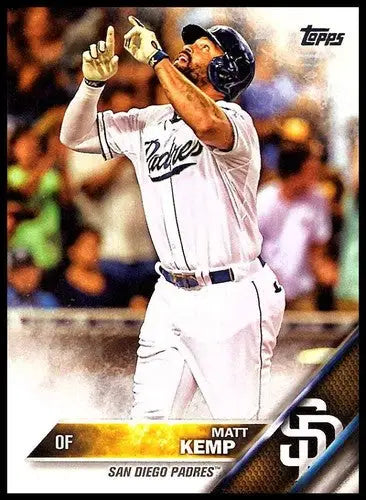 Matt Kemp baseball card with original gloss in NM-MT condition from 2016 Topps