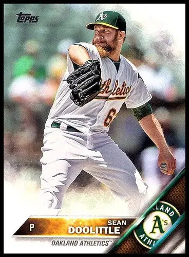 Original gloss Sean Doolittle baseball card 2016 Topps NM-MT Athletics ID 2878