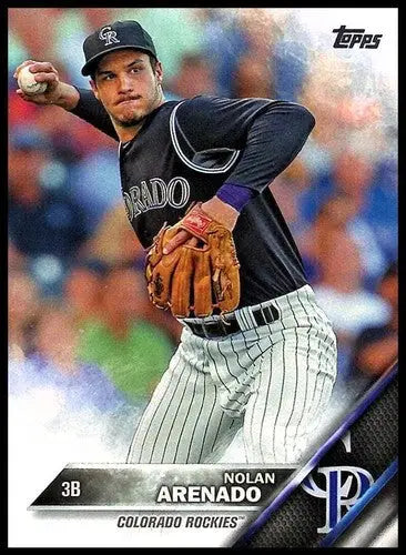 Original gloss Nolan Arenado baseball card 2016 Topps #12 NM-MT Rockies
