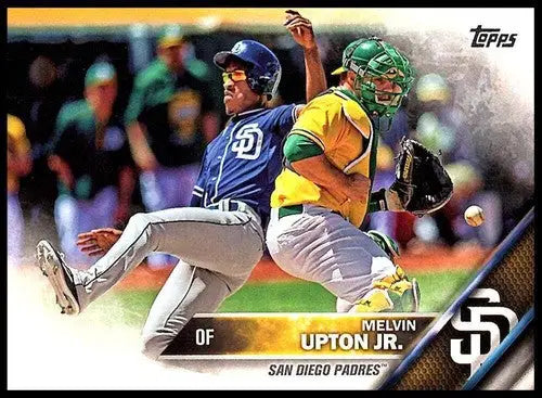 Original gloss baseball card featuring Melvin Upton Jr. from 2016 Topps Padres series