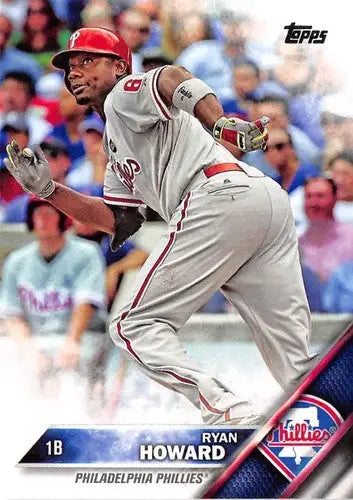 Ryan Howard baseball card with original gloss, 2016 Topps NM-MT Phillies card
