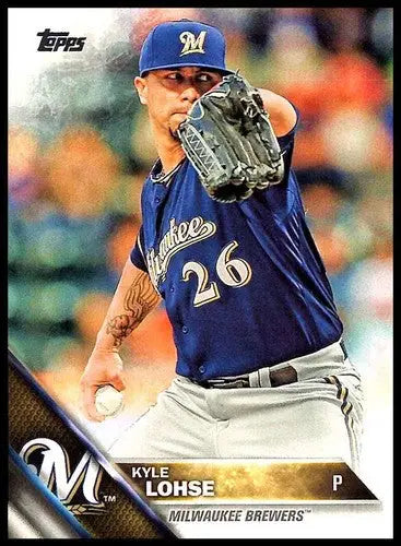 Original gloss Kyle Lohse baseball card 2016 Topps NM-MT Brewers ID 2893